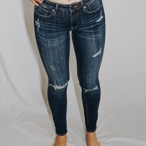 Vigoss Super-Stretch Mid-Rise Skinny Jeans